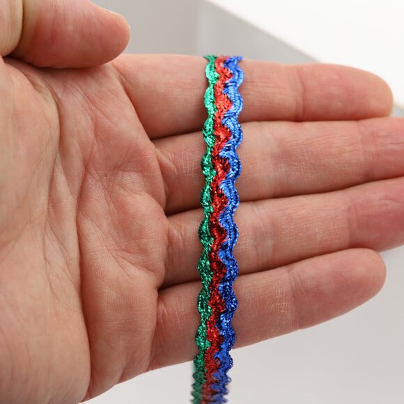 Multi Color Choker Adjustable Length Fancy red blue green Trim chokers (#77) - Picture 5 of 8